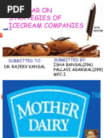 Download Seminar on strategies of ice cream companies by Pallavi SN27666694 doc pdf