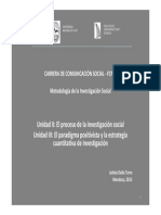 El paradigma positivista y la estrategia  cuantitativa de investigación 