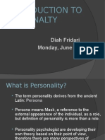 Introduction To Personalty: Diah Fridari Monday, June 3 2013