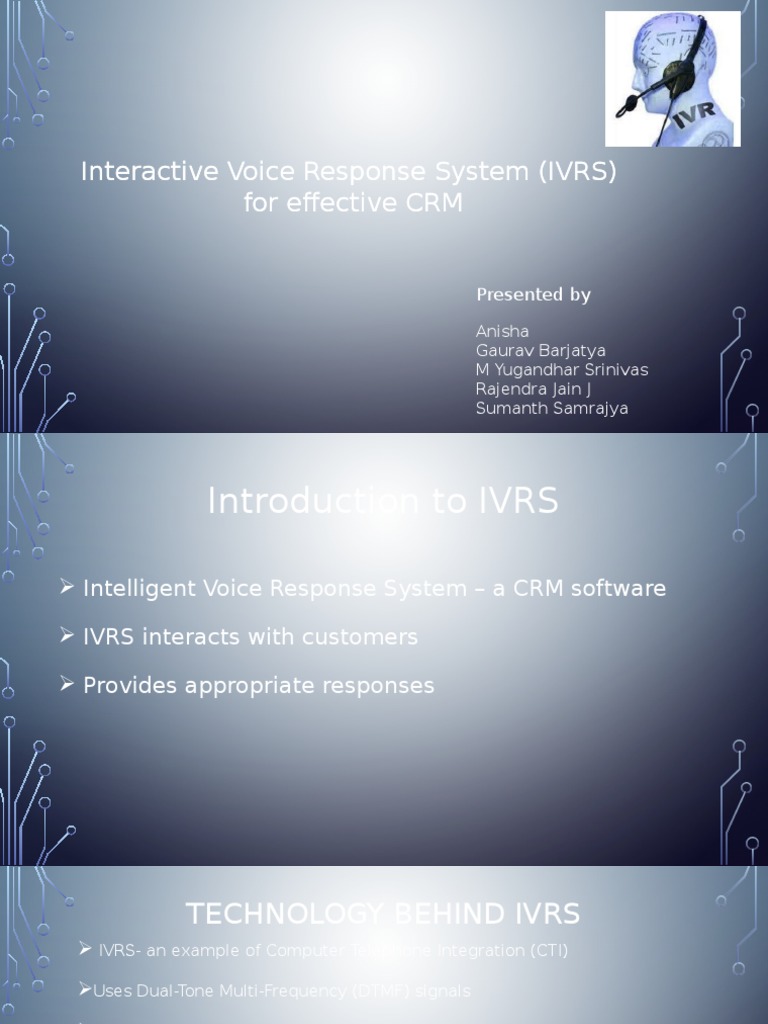 IVRS for Effective CRM Solutions | PDF