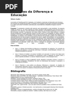 Filosofias Da Diferença e Educação