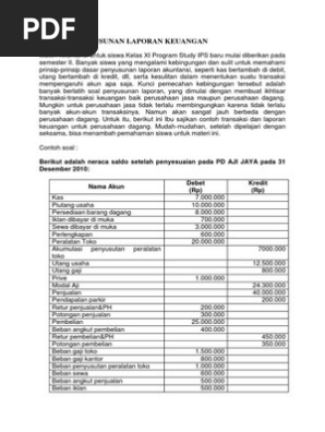 Laporan Keuangan Perusahaan Dagang