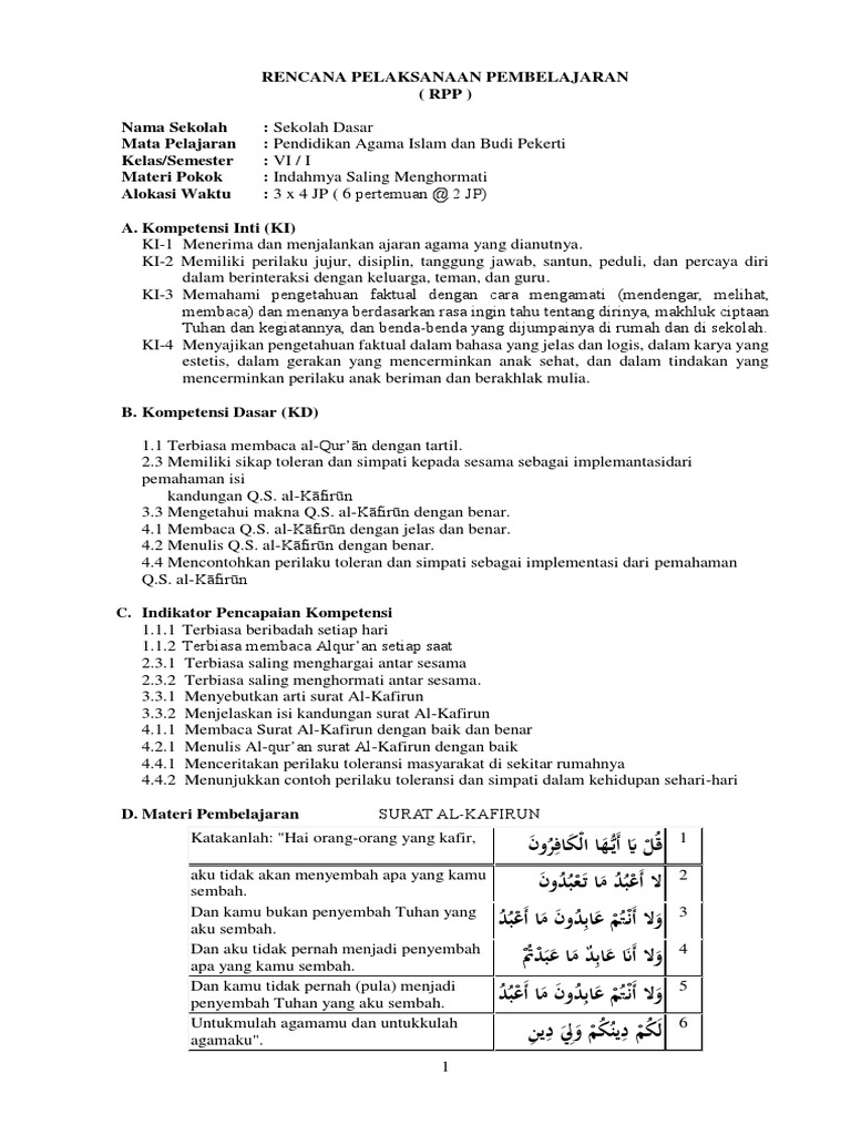 Download 60+ Contoh Surat Surat Al Kafirun Kelas 6 Terbaru Gratis