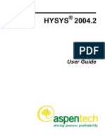 Aspen HySys User Guide