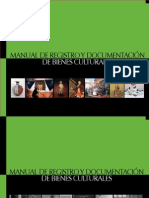 MANUAL de Registro y Documentacion de Bienes Culturales