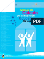 Manual de Cálculo de La Inversión Educativa en Guatemala