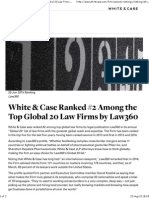 White & Case Ranked #2 Among The Top Global 20 Law Firms by Law360 - White & Case LLP International Law Firm, Global Law Practice