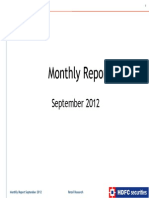 Monthly Report: September 2012