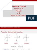 Nonlinear Control Lecture # 6 Passivity and Input-Output Stability