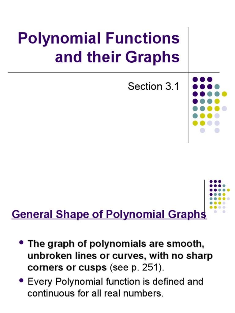 Understanding Polynomial Functions and Graphs | PDF | Polynomial | Zero ...