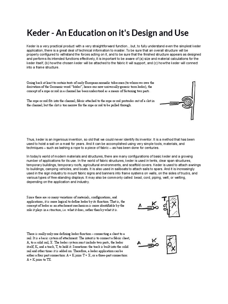 Understanding Keder: Design and Use | PDF | Tent | Welding