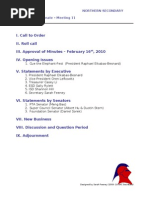 SAC Senate Agenda - Meeting 11