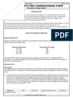 Saudi Aramco Pre-Commissioning Form: Testing Guide Lines