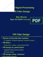 Digital Signal Processing FIR Filter Design: Marc Moonen Dept. E.E./ESAT, K.U.Leuven