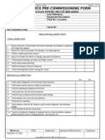 Saudi Aramco Pre-Commissioning Form: Low Voltage Power Circuit Breakers