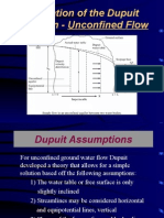 Derivation of The Dupuit Equation - Unconfined Flow