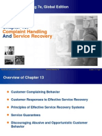 Complaint Handling Service Recovery: Services Marketing 7e, Global Edition