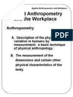 Applied Anthropometry and the Workplace