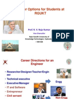 Career Options For Students at Rgukt: Prof. R. V. Raja Kumar