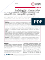 The Dominant Anopheles Vectors of Human Malaria in Africa, Europe and The Middle East: Occurrence Data, Distribution Maps and Bionomic Précis