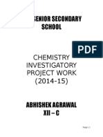 Chemistry Investigatory Project Class12