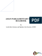 Asian Parliamentary Debate Rulebook - Words.ink