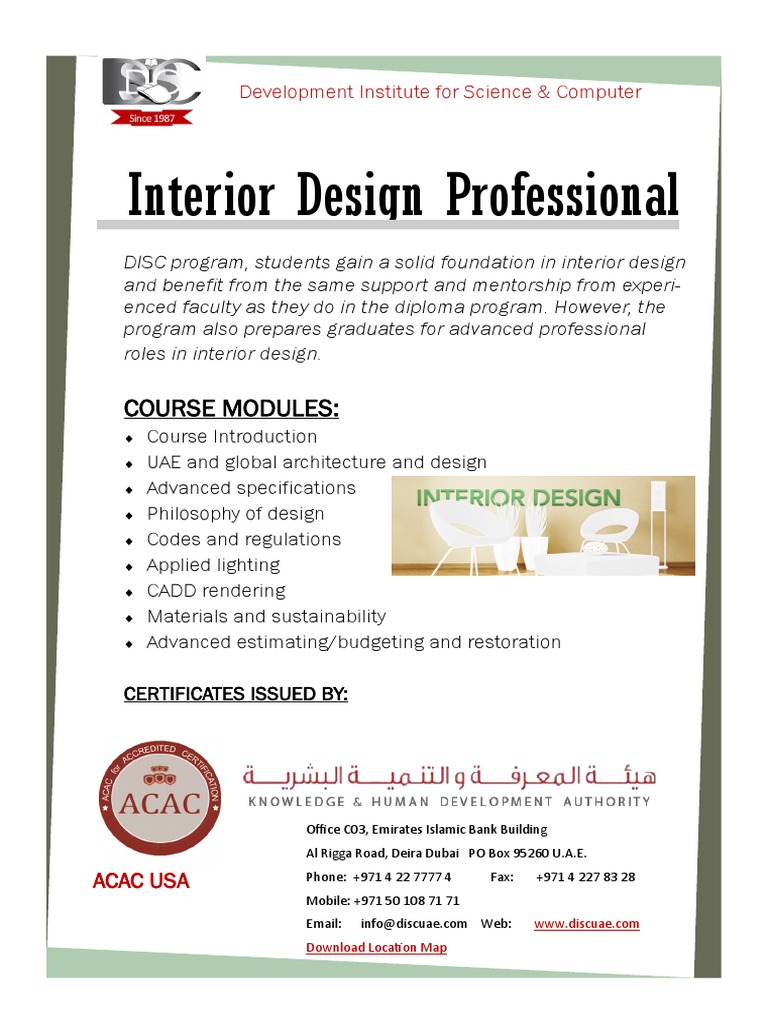 Interior Design Professional: Course Modules | PDF | Business | Computers