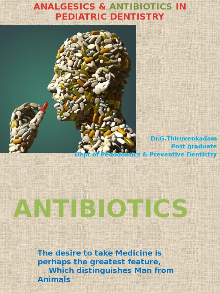 Analgesics & Antibiotics in Pediatric Dentistry PDF Antibiotics