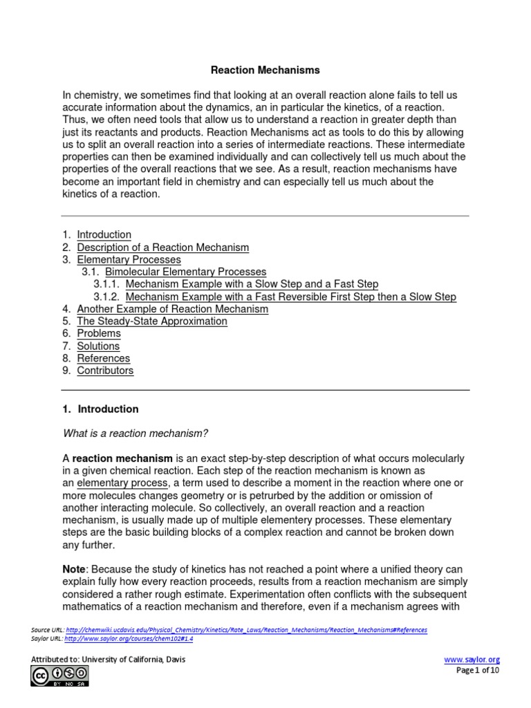 Nitrogen Dioxide Decomposition Mechanism | PDF | Reaction Rate ...