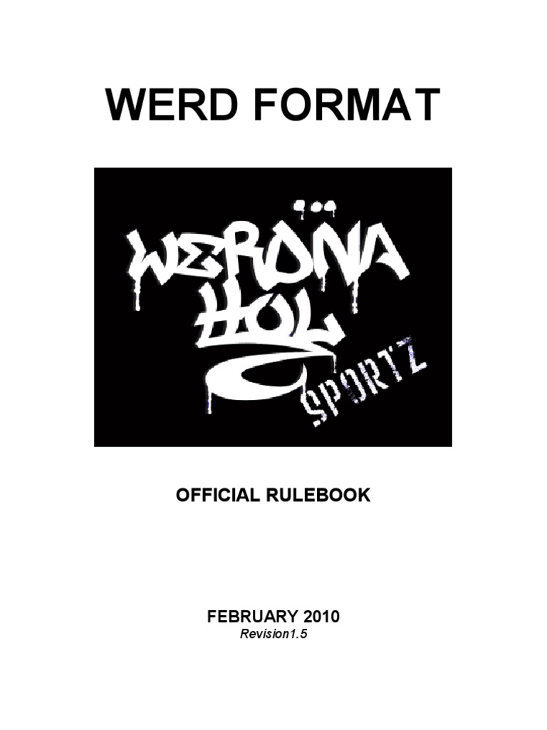 Werd Format: Official Rulebook | PDF | Identity Document | Sports