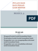 Modul 3 - PENGUMPULAN DAN PENAFSIRAN PESAN KOMUNIKASI BISNIS