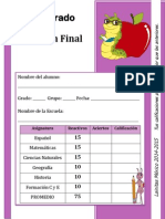 4to Grado - Examen Final (2014-2015)