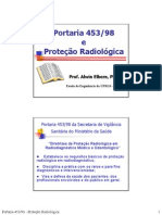 Portaria 453/98 - Requisitos de proteção radiológica em radiodiagnóstico