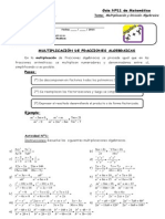 Guía Nº11 -Multiplicación y División Algebraica