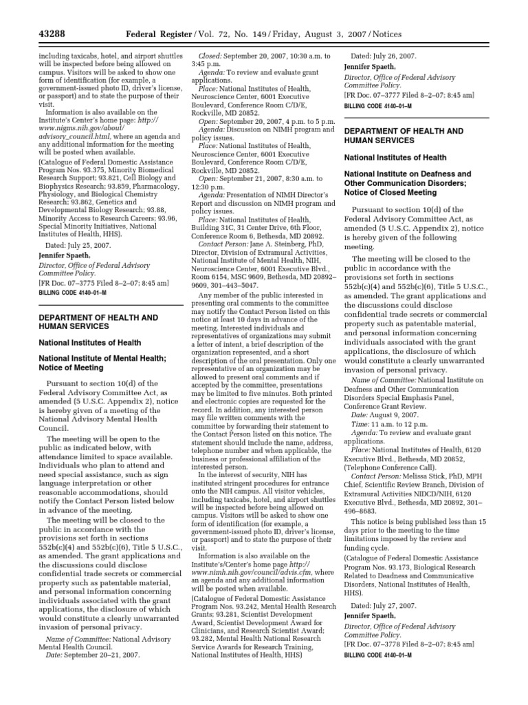 Notice Meetings Dietary Supplements Office— National Institute of