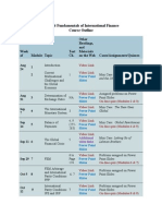 FIN 606 Fundamentals of International Finance Course Outline