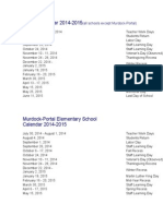 District Calendar 2014