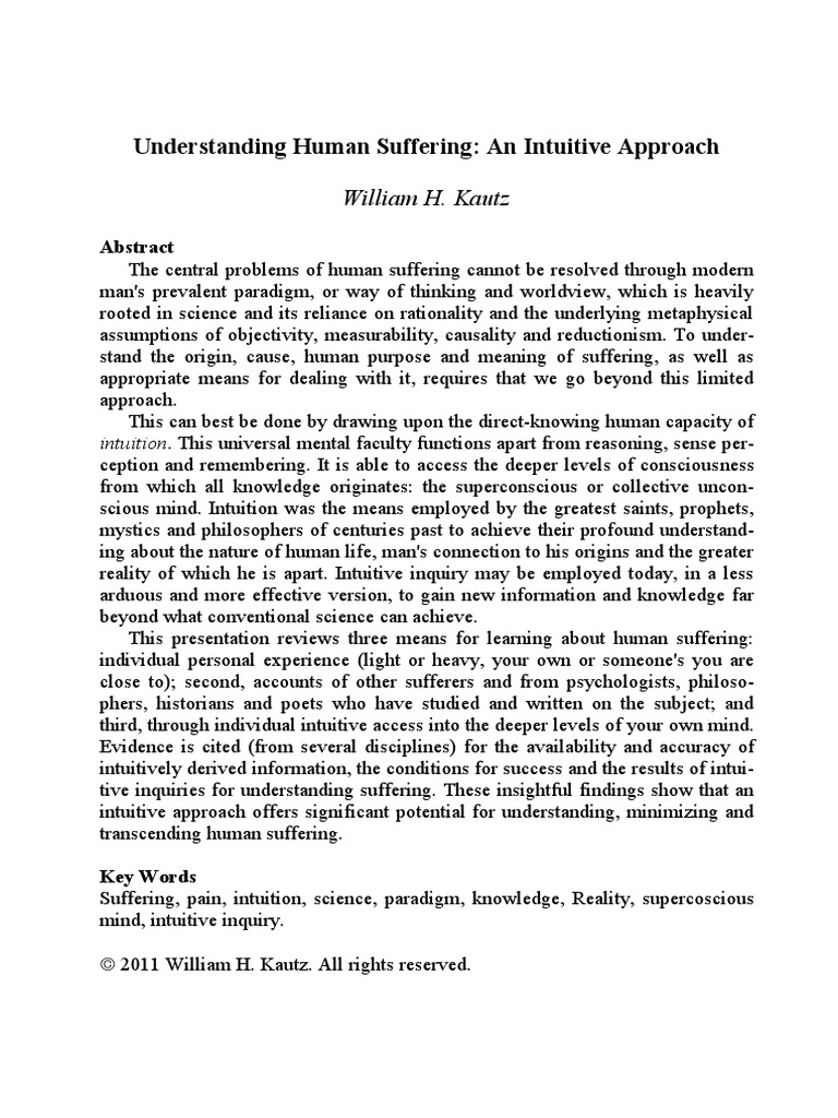 Understanding suffering essay picture