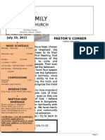 Church Bulletin For 7-19-2015