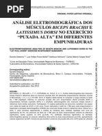 Análise Eletromiográfica Dorsal e Biceps - Puxada Ab e Supinada