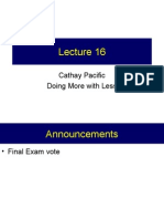 Lecture 16 - Case - Cathay Pacific