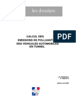 Calcul Des Émissions de Polluants Des Véhicules Automobiles en Tunnel PDF