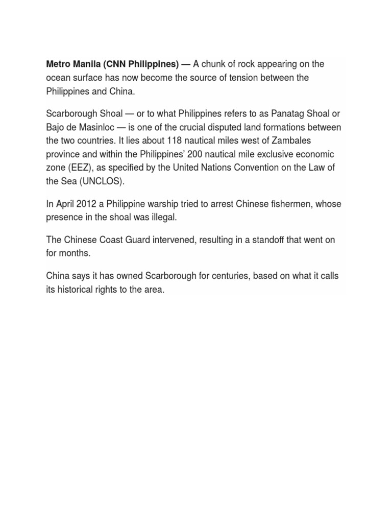 Scarborough Shoal PDF Science Geography