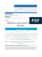 Upload A Document For Free Access.: More Reasons To Publish On Scribd