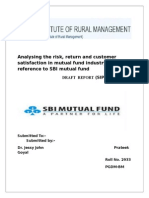 a study on risk,return and customer satisfaction of mutual fund industry