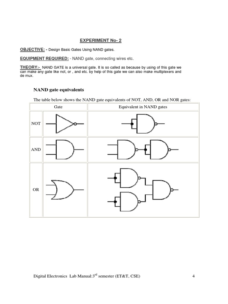 Digital Electronics Lab Manual PDF Digital Electronics Electronic