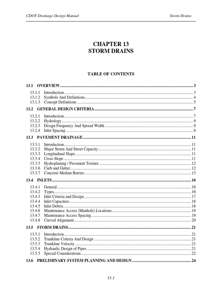 Storm Drain Design Guidelines | PDF | Storm Drain | Drainage