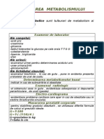 Metabolismul Evaluare