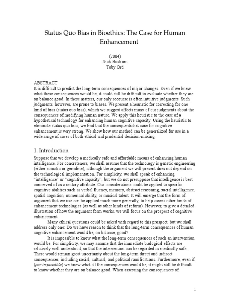 Status Quo PDF Psychology Epistemology