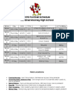 2015 Football Schedule